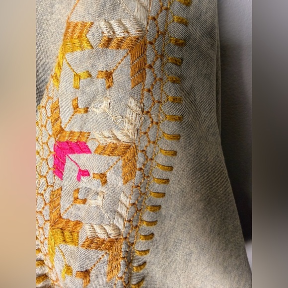 Free People Wildside Embroidered Hooded Poncho Jacket Size M/L - Picture 14 of 14